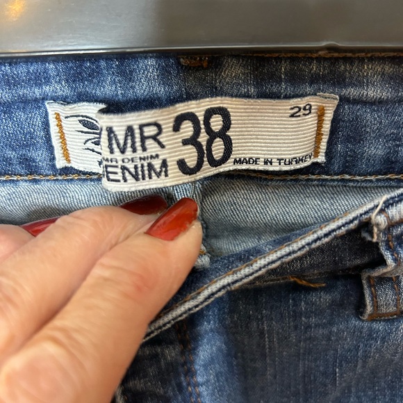 YMR Collection Blue distressed Cropped Jeans❤️29 - Picture 6 of 12